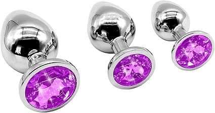 Plug Anal Diamant – Sextoy Métallique avec Bijou Acrylique Violet